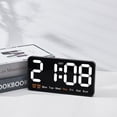 thumbnail image 2 of Injueey Reloj despertador doble ABS con activación de sonido inteligente, retroiluminación y visualización de fecha, reloj de pared Digital Decoración del hogar Estilo 7, 2 of 5