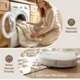 thumbnail image 5 of ODIKA Beige Scattered Leafy Sprigs Asymmetric Pile Playroom Imitation for Entryway, Kitchen, Laundry Room, Stain Resistant Thin Throw, 5 of 7