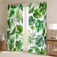 thumbnail image 2 of Manfei Tropical Botanical Leaves Curtains Pack of 2 (42x84 Each),Monstera Leaf Curtains Blackout,Green Plam Bedroom Curtains For Adults,Super Cozy Room Decor, 2 of 6