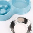 thumbnail image 2 of Cuenco antiglotón para perros y gatos 2 en 1, cuenco interactivo de alimentación lenta, cuenco antideslizante para mascotas, azul, 2 of 3
