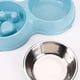 thumbnail image 2 of Cuenco antiglotón para perros y gatos 2 en 1, cuenco interactivo de alimentación lenta, cuenco antideslizante para mascotas, azul, 2 of 3