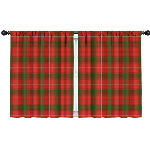 Blackout Kids Curtains,Red Green Checkerboard Checkered Pattern Childrens Insulated Curtains Set Of 2,Bedroom Essentials,Toddler Room Decor 42"x54"