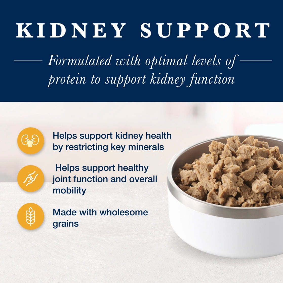 Blue Buffalo Natural Veterinary Diet K+M Kidney + Mobility Wet Cat Food, Chicken, 5.5-oz. Can