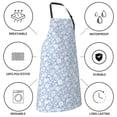 thumbnail image 6 of Bingfone Gray White Floral Apron Gifts For Men, Women Professional Grade Chef Apron for Kitchen,BBQ & Grill, 6 of 8