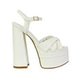 thumbnail image 3 of XY London Womens Anya Chunky Strappy High Block Heel High Heels, 3 of 4