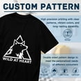 thumbnail image 5 of Black T Shirts for Men, Wolf Triangle Wild At Heart, Graphic Mens Graphic Tees, 24827583,3XL, 5 of 8