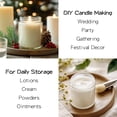 thumbnail image 3 of Tarros para velas KEYWING, paquete de 30 unidades, 240 ml, vidrio transparente con tapas negras, 3 of 6