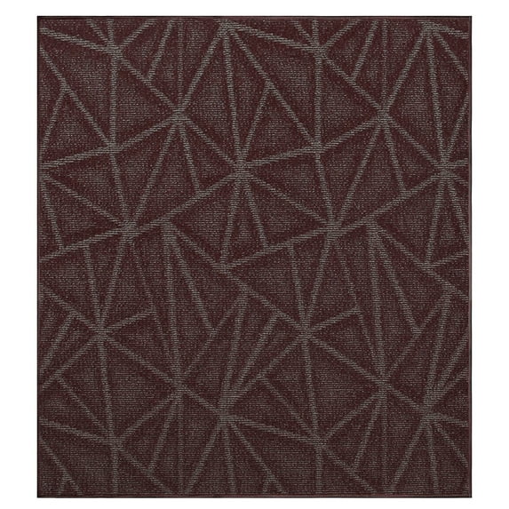 Furnish My Place Indoor Floor Rug - 9 ft. x 9 ft., Square, Burgundy, Geometrical Print, Customized Area Rug for Bedrooms, Hallways, Living Rooms