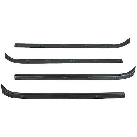 Door Window Belt Weatherstrip 4 Piece Set - Compatible with 1978 - 1979 Ford Bronco