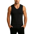 thumbnail image 2 of Lopecy-Sta Tank Tops for Men Solid V-Neck Sleeveless Undershirts Slim Tailored Fit Athletic Sports Casual, 2 of 5