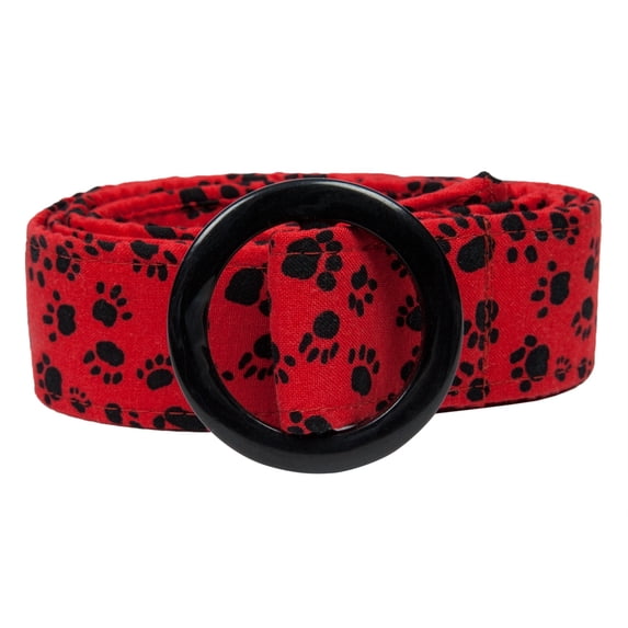 Paws Fabric Belt with Buckle - Large