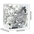 thumbnail image 2 of 2024 End-of-year Savings Clearance! Christmas Ornament Candlestick Wreath Simulation Wreath Candlestick Ribbon Double Ball Restaurant Desktop DecorationWindow Stair Home Decor on Clearance!, 2 of 2