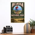 thumbnail image 2 of Acadia National Park, Maine, Vintage Hiker Sign (12x18 Aluminum Art, Indoor Outdoor Metal Sign Decor), 2 of 5