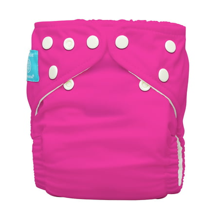 Charlie Banana 2-in-1 Reusable Diapering System, 1 Diaper and 2 Inserts, (One Size), Hot Pink