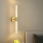 Iuhan Wall Lamps Modern LED Wall Sconce, Iron Straight Tube Bedroom Wall Light Fixture, Mood Lighting for Corridor Living Room Background Hotel Entrance Decor
