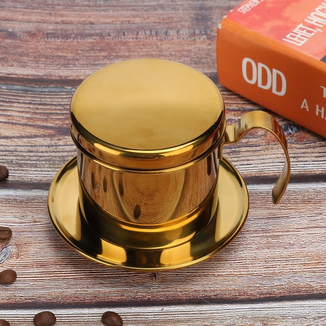 Cafetière Sécuritaire, Cafetière, Acier Inoxydable Durable pour Maison et Bureau Or