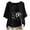 Black, variant on Womens Tops Women's Cotton and Linen Printed Tshirt for Slimming and Casual Personality Printing Top for Women's Clothing
