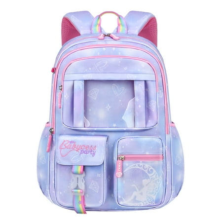 Peggybuy Rainbow Backpack Girl Large Capacity Student Laptop School Bag ...