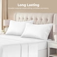 thumbnail image 5 of COOKEY Pillow Cases Queen Size Set of 2, Rayon Derived from Bamboo Pillowcases, Breathable & Cooling Pillow Covers with Envelope Closure, White, 20*30inches, 5 of 8