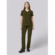 Scrubstar Performance Women’s Shaped Antimicrobial Mesh Panel V-Neck Scrub Top, Sizes XS–3XL