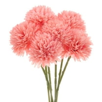 Uxcell Artificial Chrysanthemum Ball Flowers, Faux Hydrangea Silk Bouquets for Home/Wedding Peach Pink