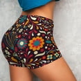 thumbnail image 4 of Kdxio Colorful Mexican2 Print Workout Shorts for Women Seamless Soft Smooth Gym Yoga Scrunch Active Shorts, 4 of 9