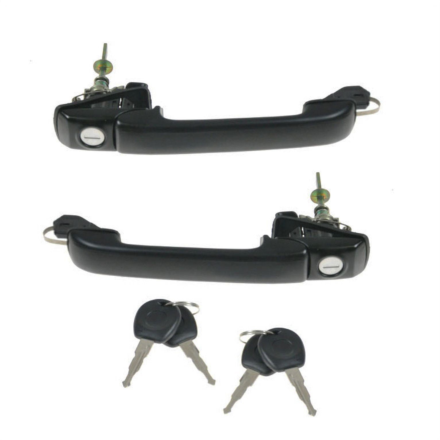 Pair Of Front Exterior Door Handles For Chevy GMC Pickup Trucks 1988-1994 - Black, Paintable