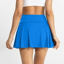 Xyxonk Women's Skirts Pleated Golf Short Skirt Summer High Waisted Skort Trendy Running Workout Skirt with Pockets Athletic Skorts Royal Blue L