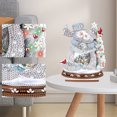 thumbnail image 3 of Pintura de Diamantes Wdftyju Decoración de Escritorio Muñeco de Nieve de Navidad de Madera, 3 of 7