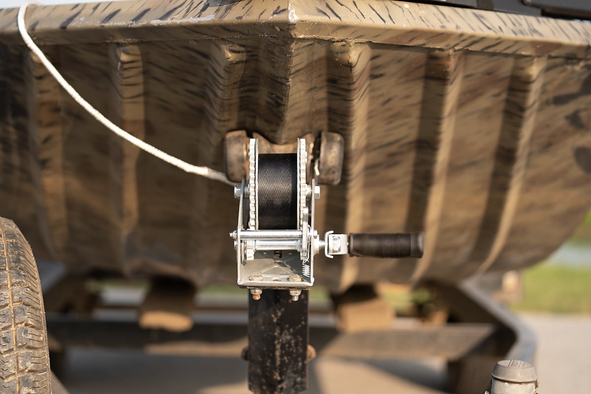Ozark Trail 2000 lb Carbon Steel Trailer Winch with Strap, BT6178
