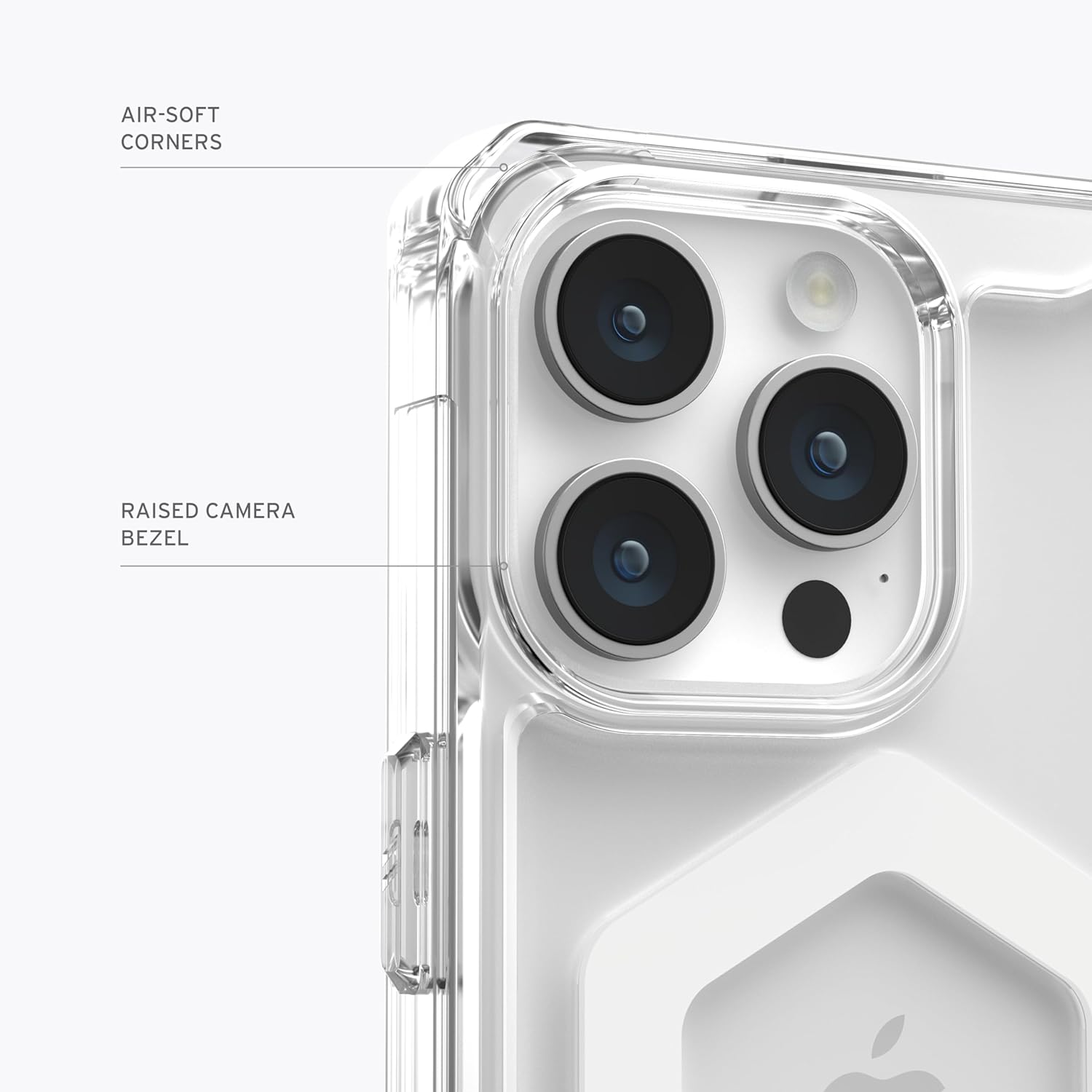 UAG iPhone 15 Pro Max Case 6.7" Plyo Ice/White Built-in Magnet Compatible with MagSafe Charging Rugged Anti-Yellowing Transparent Clear Protective Cover by URBAN ARMOR GEAR