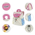 thumbnail image 6 of URSOFINE Lightweight Color Block Drawstring Backpack Cute Mini Backpack Casual Daypack, 6 of 7