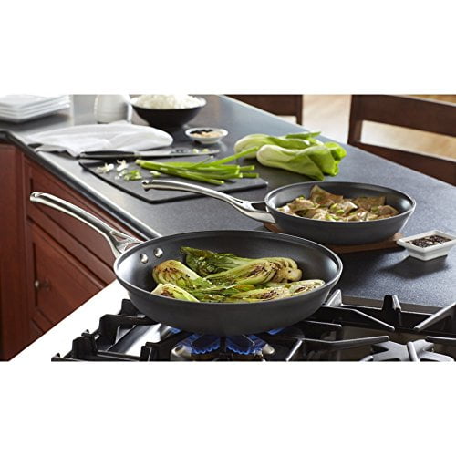 New Version Omelette Fry Pan 2018986 Calphalon Contemporary Hard-Anodized Aluminum Nonstick Cookware 10-inch and 12-inch Set Black