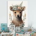 thumbnail image 2 of Designart Cute Baby Bear With Floral Crown II Canvas Wall Art, 2 of 5