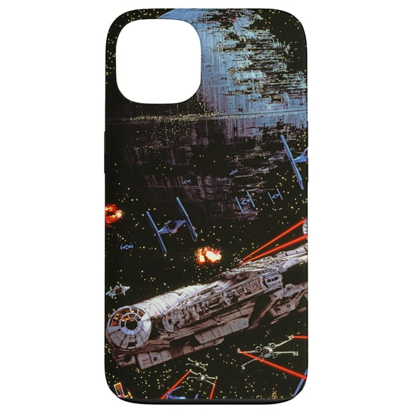 Funda para iPhone 13 STAR WARS El Retorno del Jedi Estrella de la Muerte II Batalla en Negro