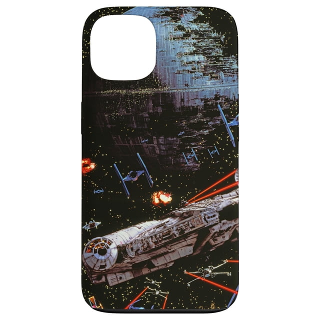 Funda para iPhone 13 STAR WARS El Retorno del Jedi Estrella de la Muerte II Batalla en Negro