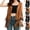 Khaki, variant on Stichou Women’s Fringe Vest 70s Hippie Costume Sleeveless Cowgirl Western Shirts Faux Suede Tassel Leather Trendy Outerwear Black L