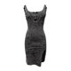 thumbnail image 5 of Vestido vaquero con tirantes para mujer, corte ajustado, tirantes finos, mini, de verano, poliéster/algodón, tallas S-XXL, 5 of 6