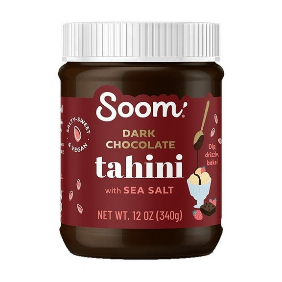 Soom Tahini Dark Chocolate With Sea Salt -- 12 oz  Pack of 4