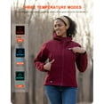 thumbnail image 5 of DEWBU Heated Jacket for Women, Soft Shell Heated Coat with 12V Battery Pack, Waterproof Heating Jacket for Winter Outdoor, 5 of 8