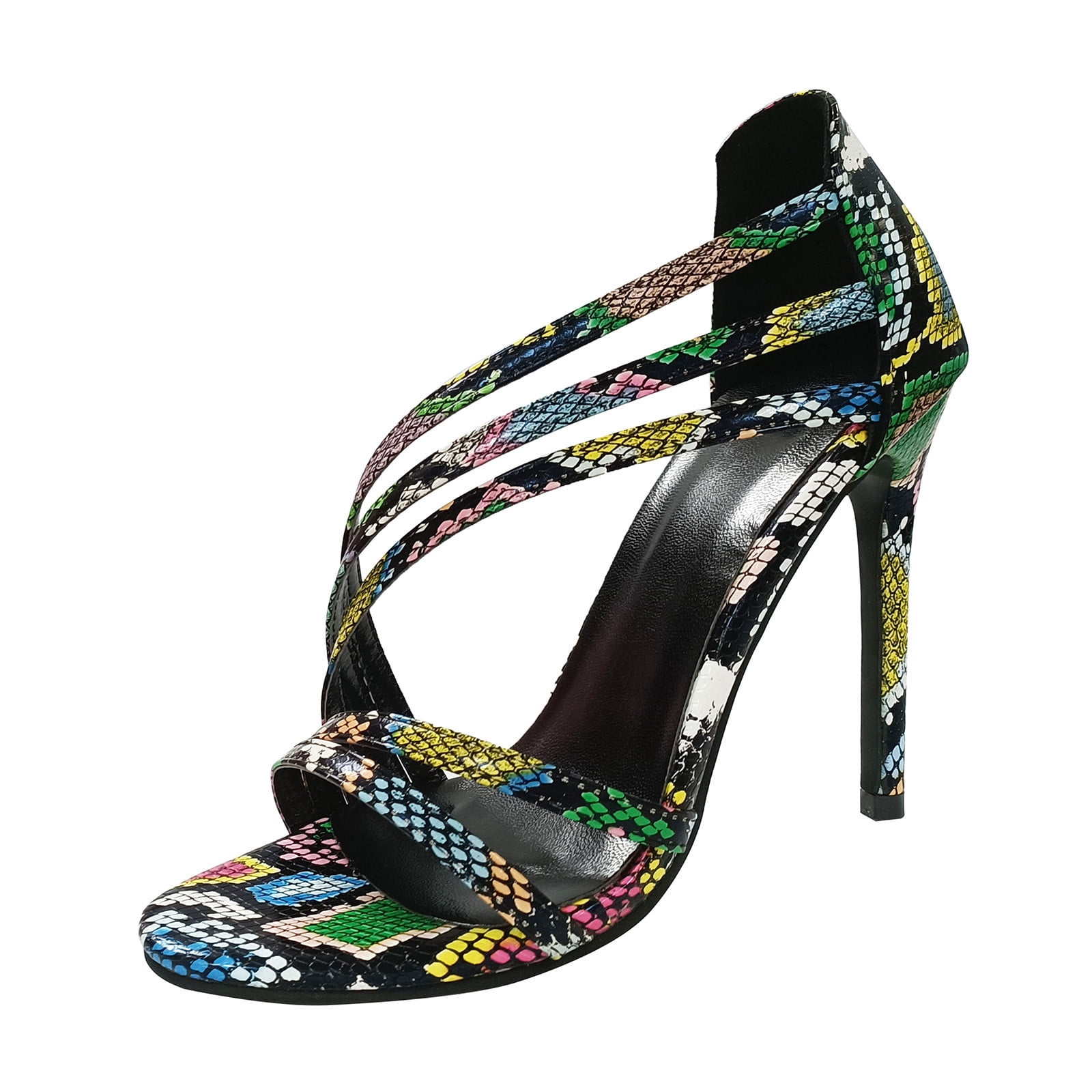 Dolce Vita Size 6.5 Snake Print Maude Multi-color Cork Platform Heels | eBay