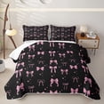 thumbnail image 2 of Erosebridal Pink Stars Bow Quilt Full,Dreamy Princess Style Full Bedspread Sets For Girls,3pcs, 2 of 7