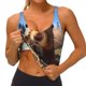 thumbnail image 3 of Fotbe Close-Up Curious Squirrel Sujetador Deportivo Largo sin Aros para Mujer con Almohadillas y Soporte Medio, Transpirable y Absorbente, Camiseta Tipo Chaleco o Tank Top-Small, 3 of 8