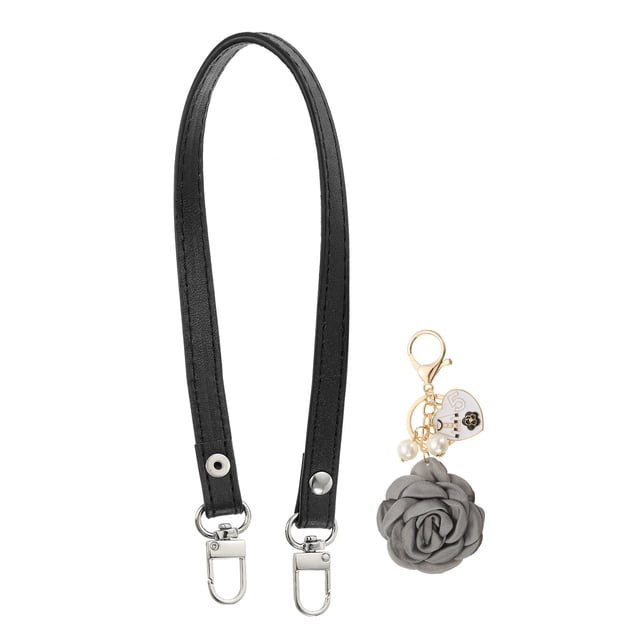 Correa de Mano de Cuero Uxcell para Reemplazo de Bolso de Mujer, Correa Superior de Bolso de Mano Negra de 26 Pulgadas