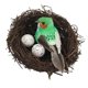 thumbnail image 2 of Conjunto de Estatuas Al de Jardín de Pájaros, de Pájaros Y Huevos de Pájaros con Plumas Artificiales, 2 of 9