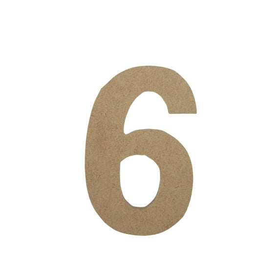 Wooden Number Unfinished, Rockwell Font, Craft Cutout