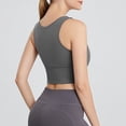 thumbnail image 6 of Lixiuxyad Women's Solid Color Sports Bra Yoga Bra Vest Suspender,Bras for Women Gray XL, 6 of 7