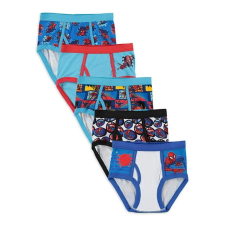 Spider-Man Boys Underwear 5 Pack Briefs Sizes 4-8