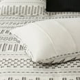 thumbnail image 4 of INK+IVY Rhea 3 Piece Full/Queen Cotton Jacquard Duvet Cover Mini Set Ivory/Charcoal, 4 of 6