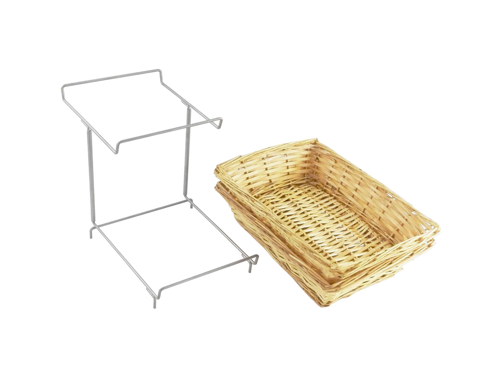 FixtureDisplays® Twotier Display Rack for Counters with 2 Plastic